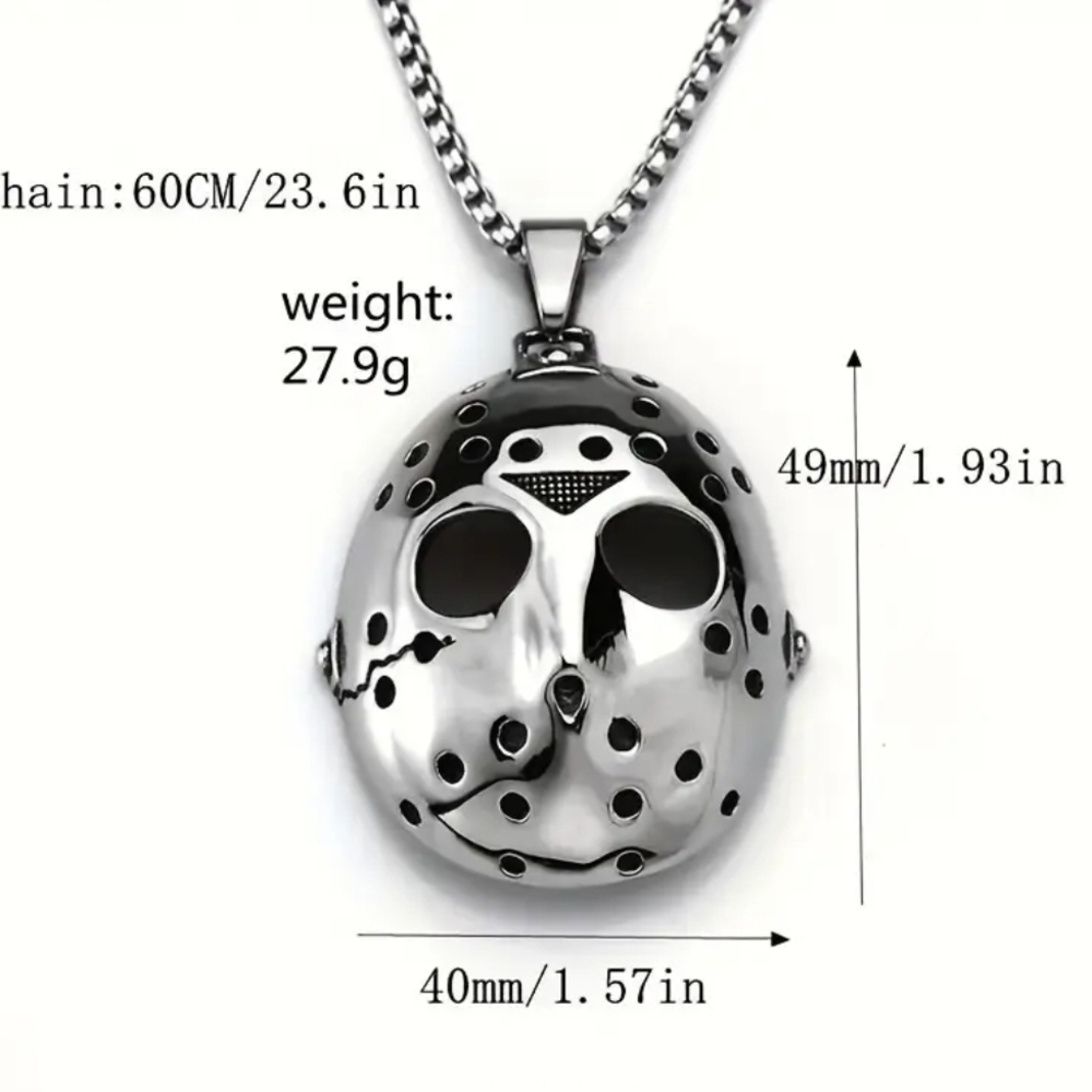 Jason Vorhees Mask Pendant Necklace New - Picture 4 of 5